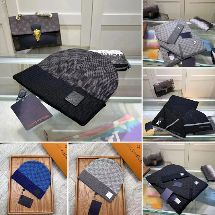 Louis Vuitton Monogram Beanie & Sca Accessory