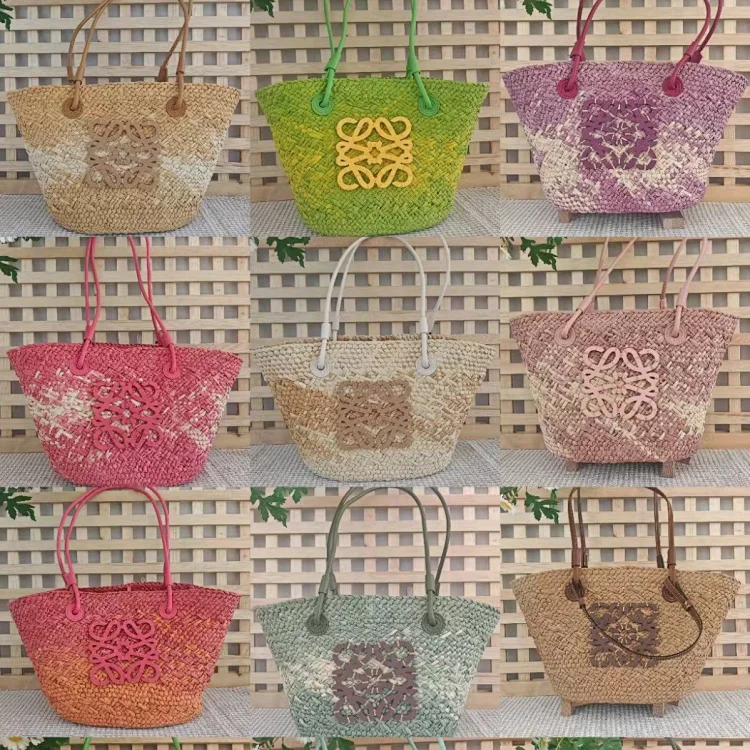 Loewe Puzzle Straw Tote 35 styles حقيبة