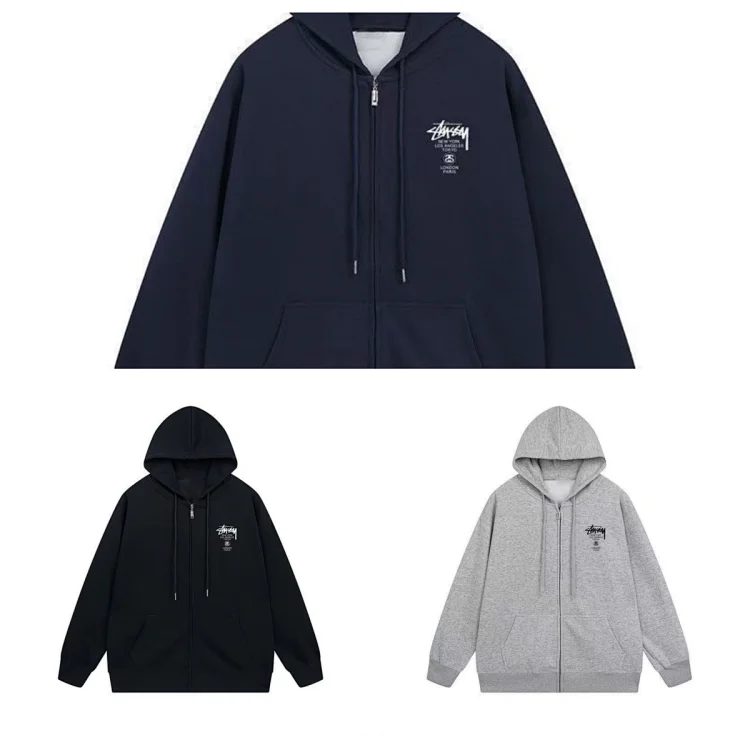 Stussy World Tour Zip-Up 6 style Mikina s kapucí