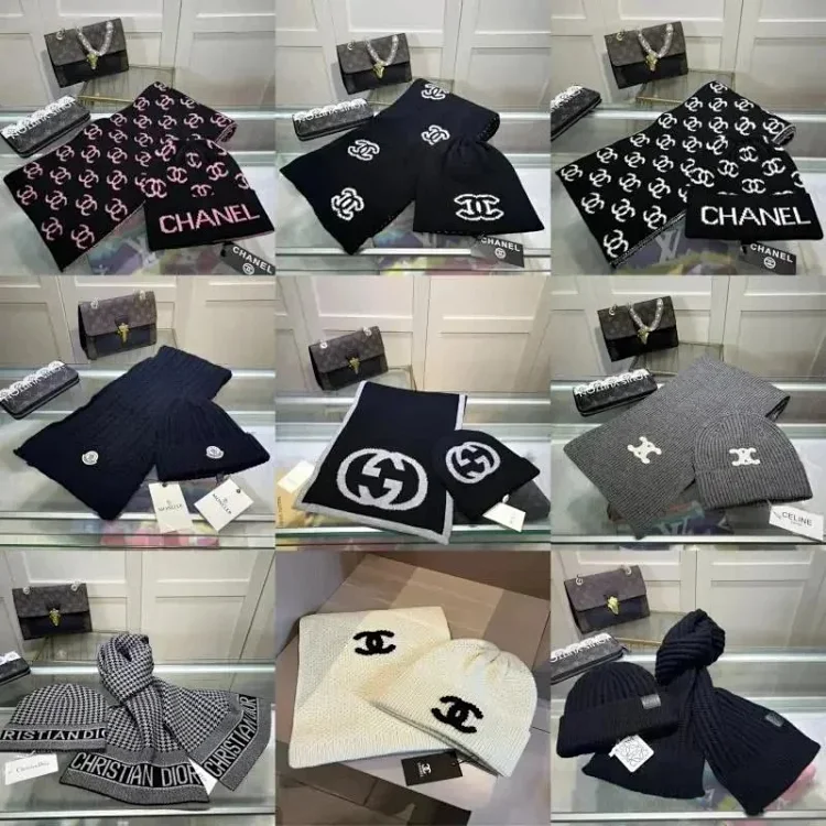 gg lv Chanel Beanie Scarf Accessory