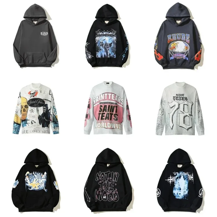 Rhude سترة بغطاء رأس