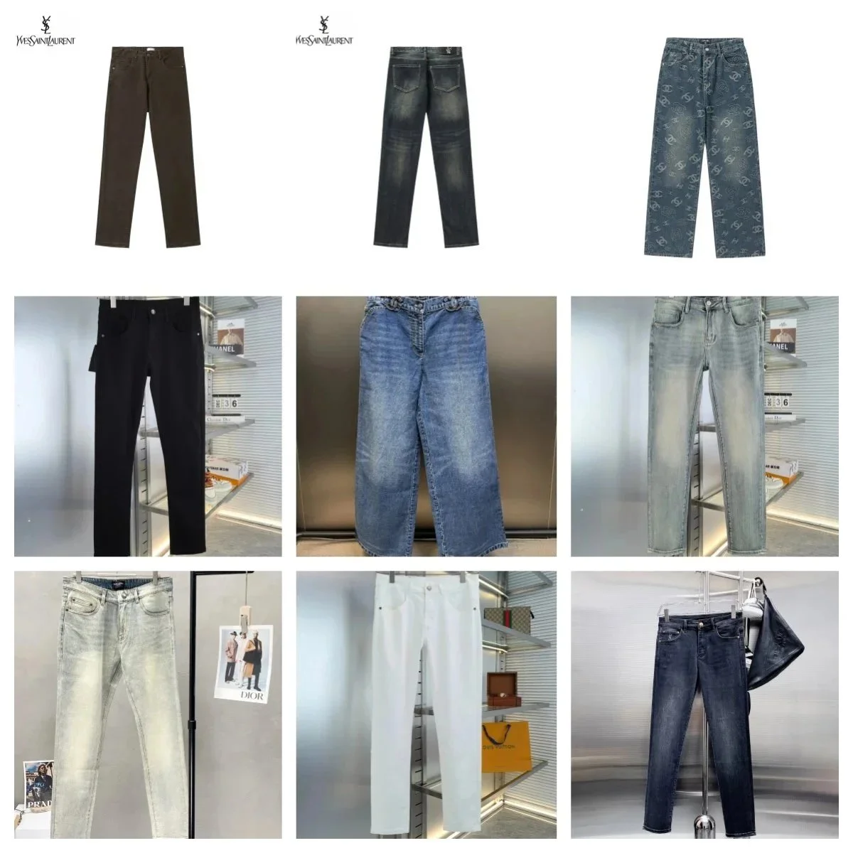YSL straight pants Trousers