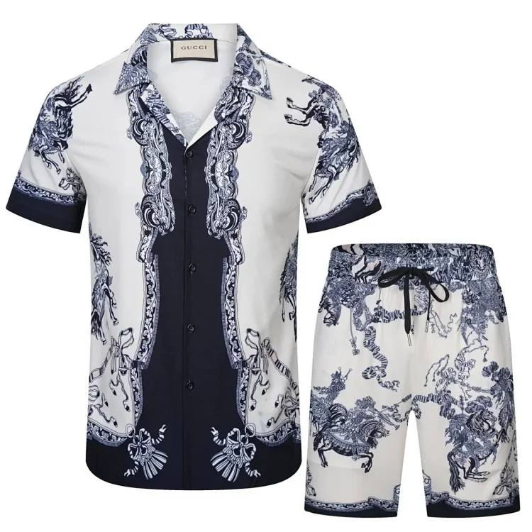 Gucci Horsebit Print Shirt Set 2 Σορτς