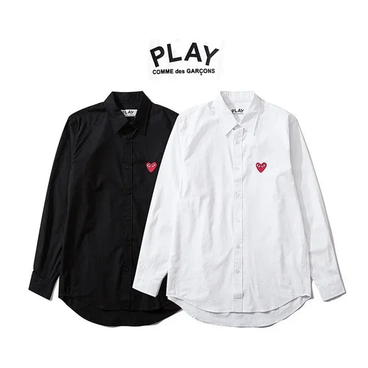PLAY COMME des GAR ONS Heart Logo Long-S Mikina s kapucí