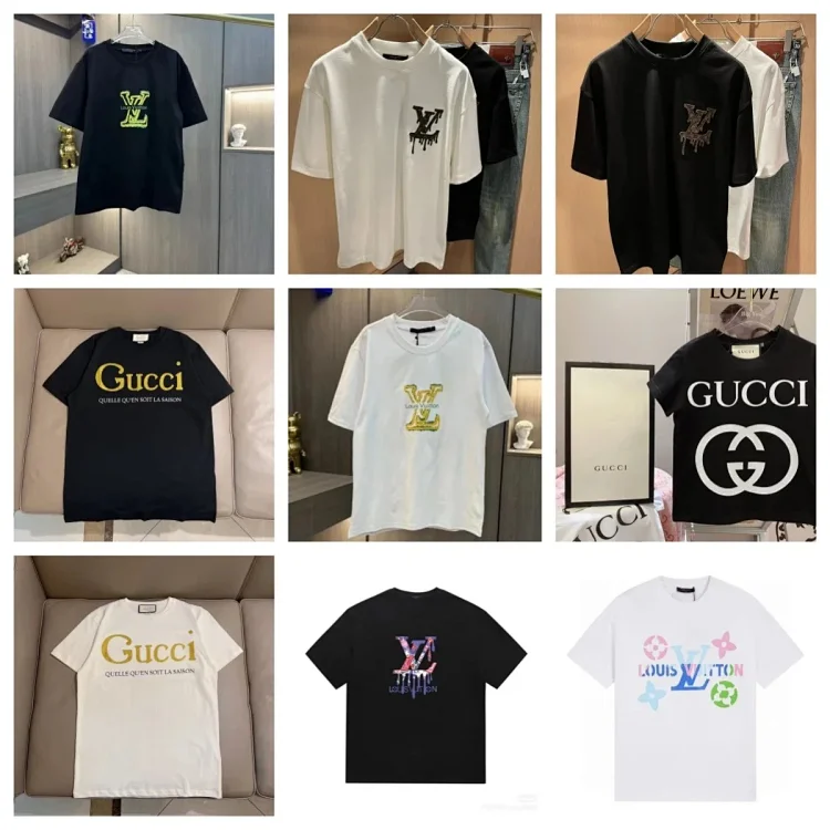 LV Gucci قميص قصير