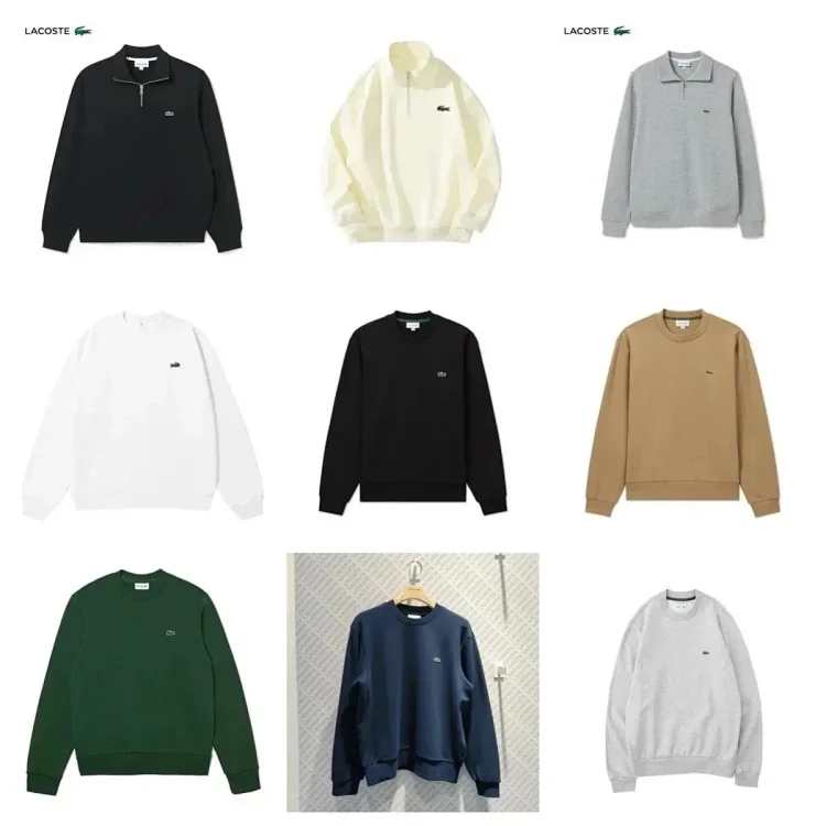 LACOSTE Classic Crewneck & Quarter-Z Hoodie